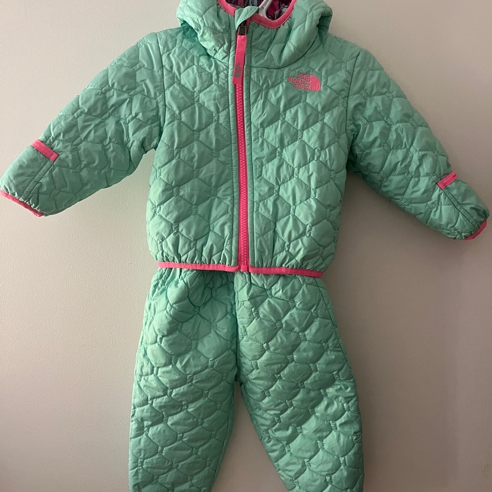 The North Face Kids Puffer Jacket and pants - Aqua